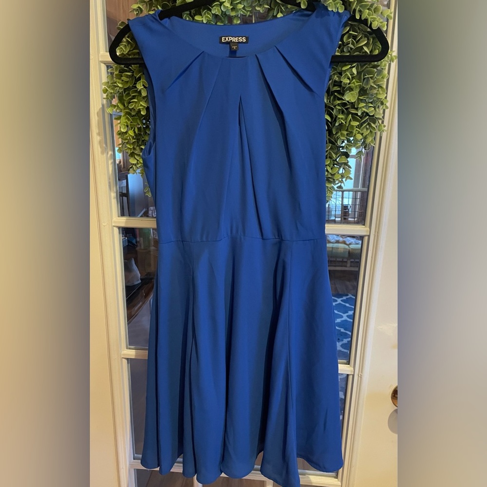 Express royal blue dress- size 6- lined